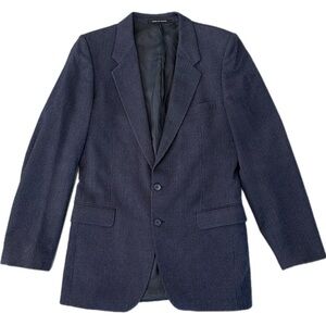 Vintage Yves Saint Laurent pure wool Pinstripe Navy Blue Blazer, made in France